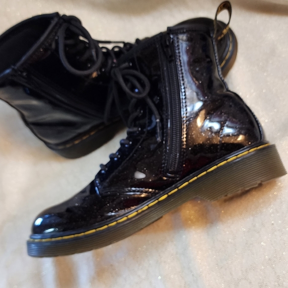DR MARTENS GLITTER COMBAT BOOTS SZ 5 - Picture 4 of 10